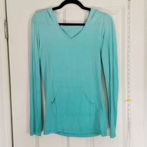 Hard tail turquoise hoodie